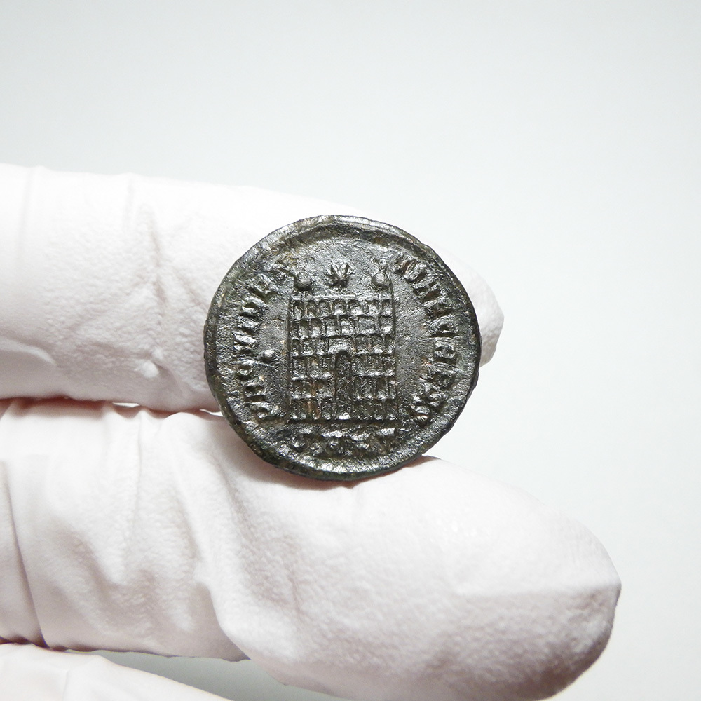 【古代ローマコイン】Constantius II（コンスタンティウス2世）クリーニング済 ブロンズコイン 銅貨 フォリス(nZD76ZtbPe)_画像5
