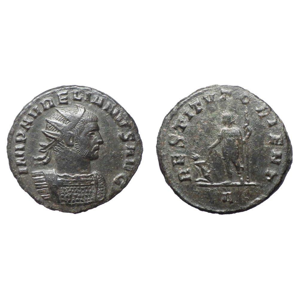 【古代ローマコイン】Aurelian（アウレリアヌス）クリーニング済 ブロンズコイン 銅貨 アントニニアヌス(X5t4eVc2mr)_画像1