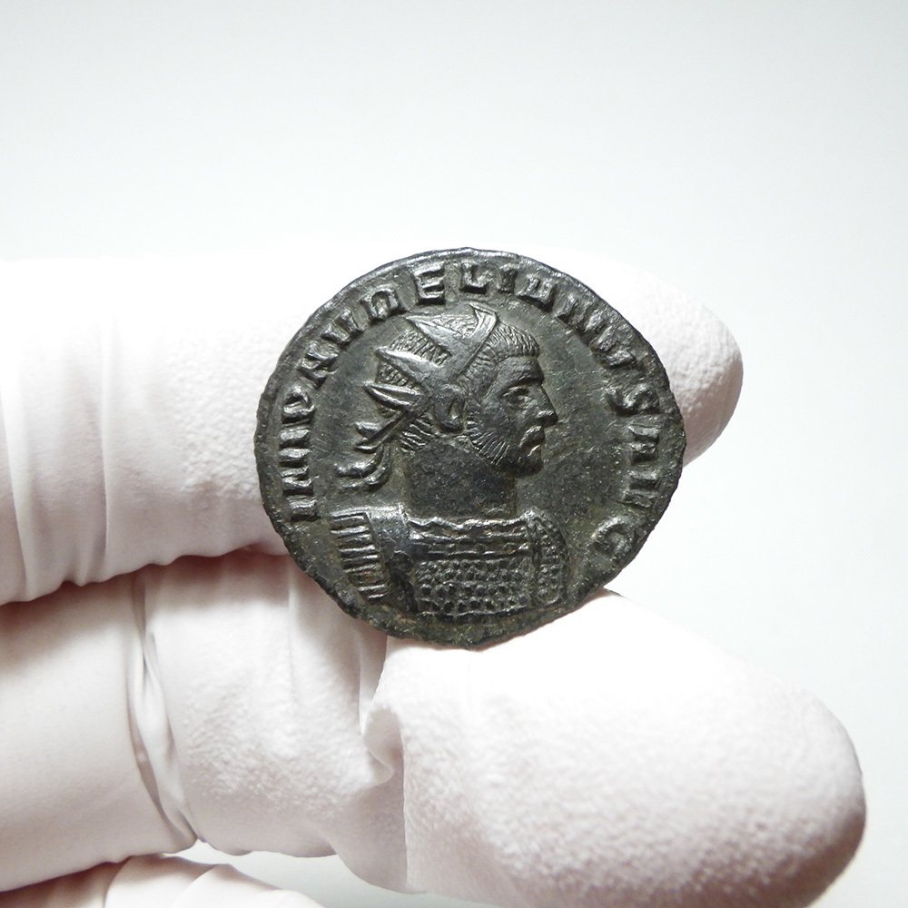 【古代ローマコイン】Aurelian（アウレリアヌス）クリーニング済 ブロンズコイン 銅貨 アントニニアヌス(X5t4eVc2mr)_画像2