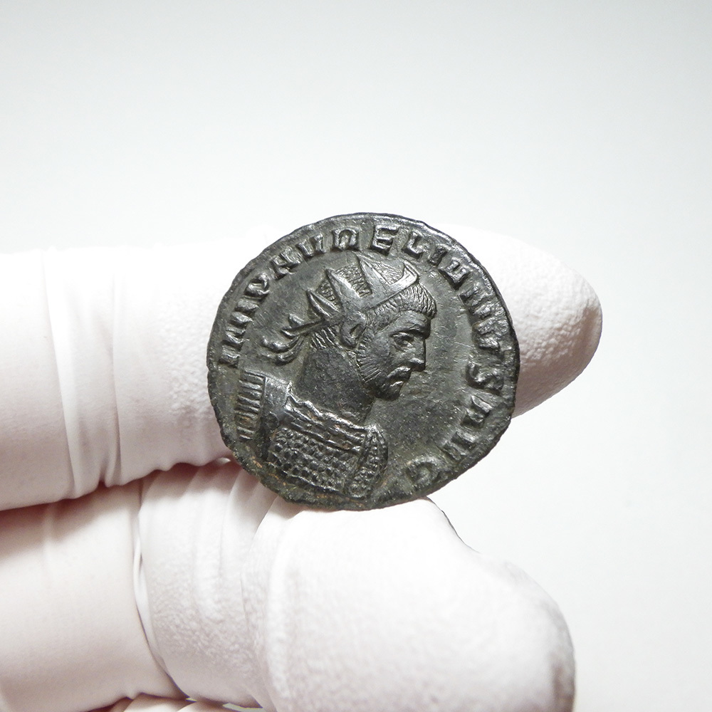 【古代ローマコイン】Aurelian（アウレリアヌス）クリーニング済 ブロンズコイン 銅貨 アントニニアヌス(X5t4eVc2mr)_画像3