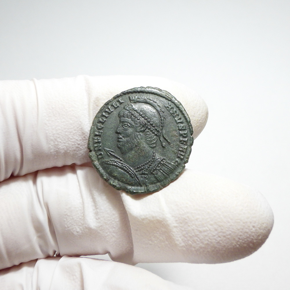 【古代ローマコイン】Julian II（ユリアヌス2世）クリーニング済 ブロンズコイン 銅貨 フォリス(Q24_RwHQKK)_画像2