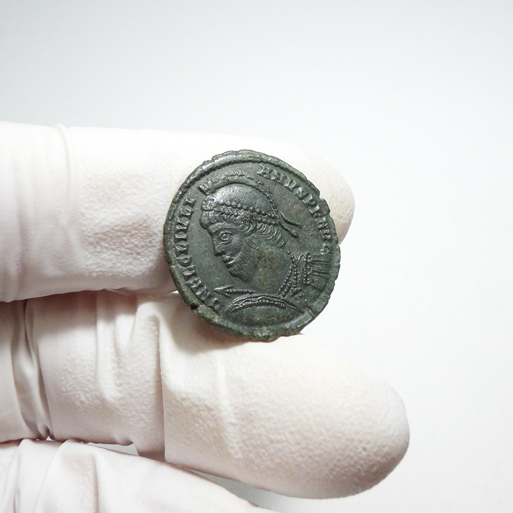 【古代ローマコイン】Julian II（ユリアヌス2世）クリーニング済 ブロンズコイン 銅貨 フォリス(Q24_RwHQKK)_画像4