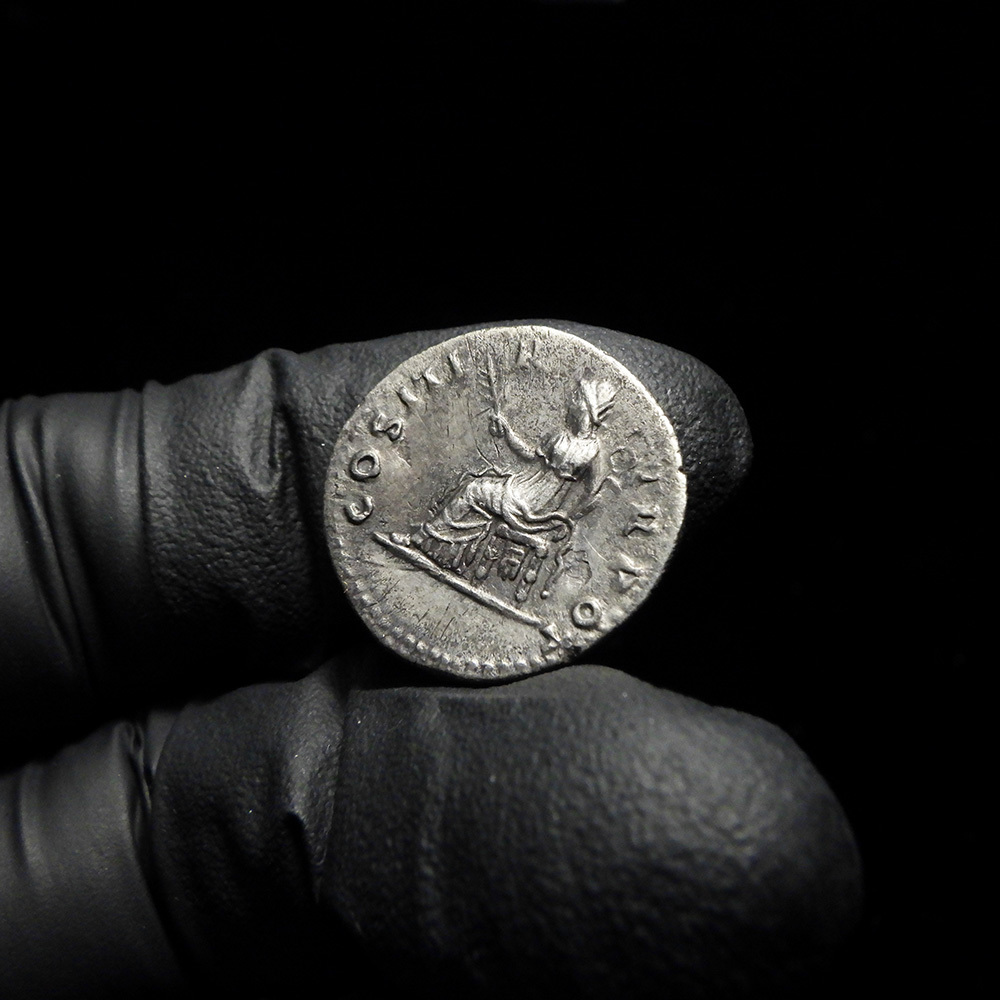 【古代ローマコイン】Vespasian（ウェスパシアヌス）クリーニング済 シルバーコイン 銀貨 デナリウス(7dgcyuNDfX)_画像6