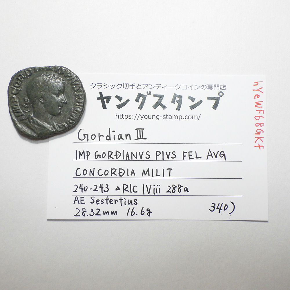 【古代ローマコイン】Gordian III（ゴルディアヌス3世）クリーニング済 ブロンズコイン 銅貨 セステルティウス(hYeWF68GKf)_画像9