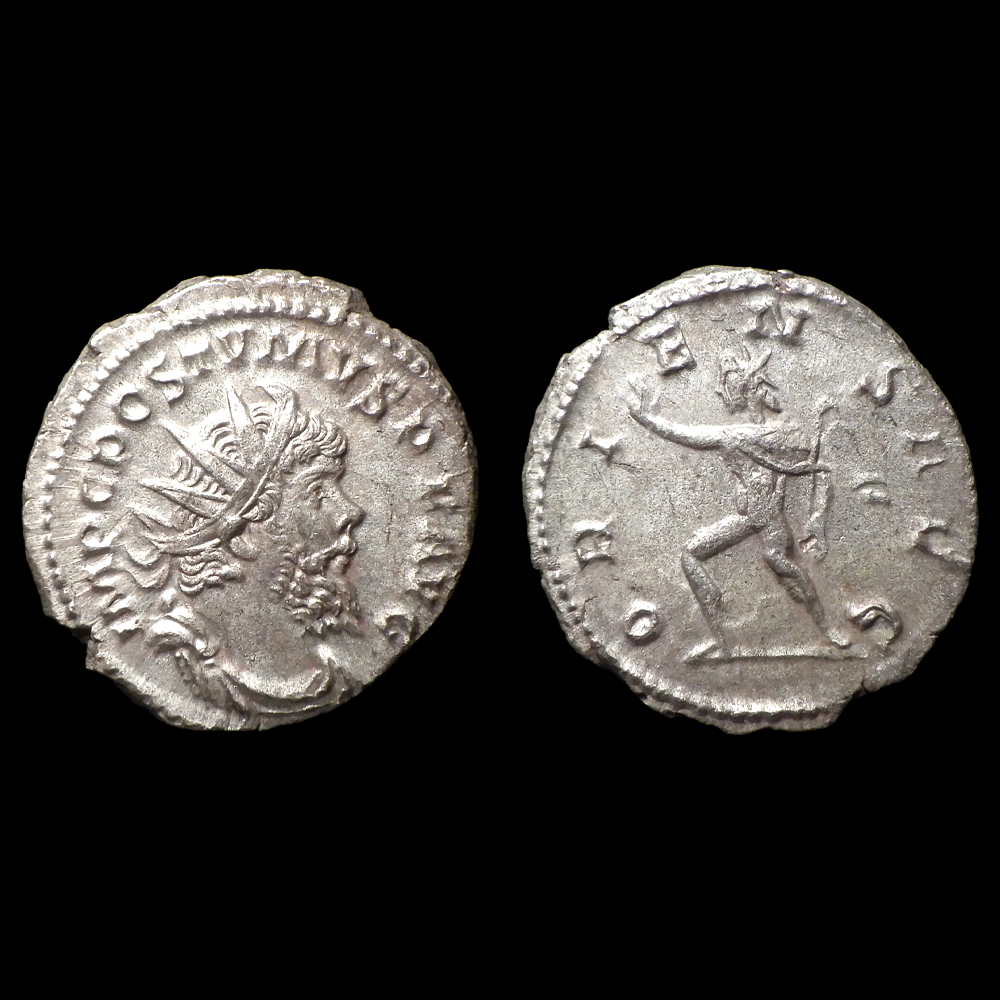 【古代ローマコイン】Postumus（ポストゥムス）クリーニング済 シルバーコイン 銀貨 アントニニアヌス(guFYndue_j)_画像1