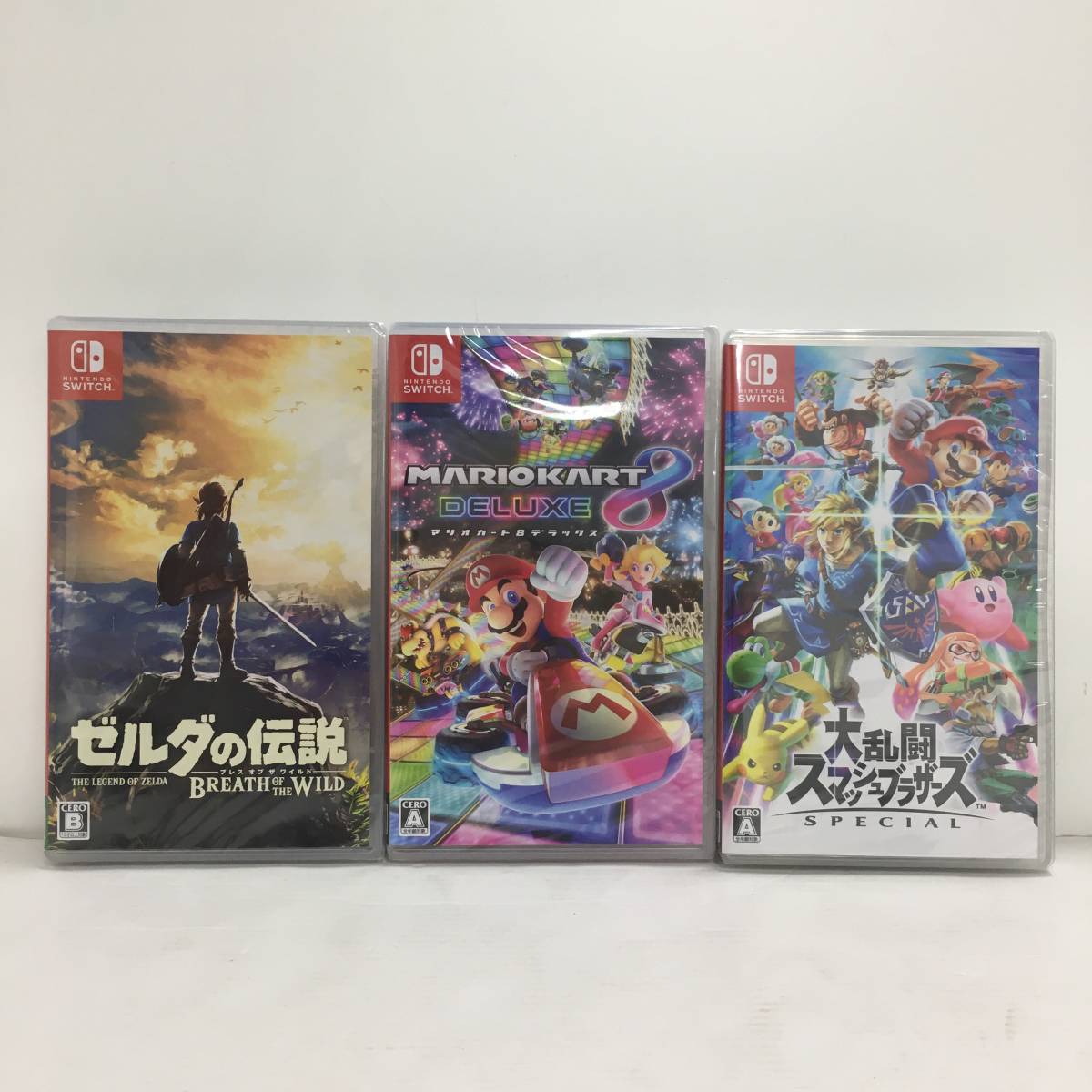 任天堂Switch ゼルダ スマブラ マリオカート ３本セット-