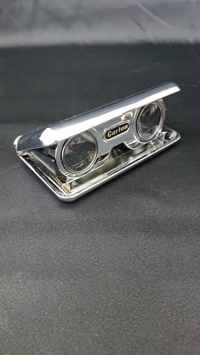 2・双眼鏡 オペラグラス Carton B-720 2.5X 折りたたみ式 昭和レトロ_画像3