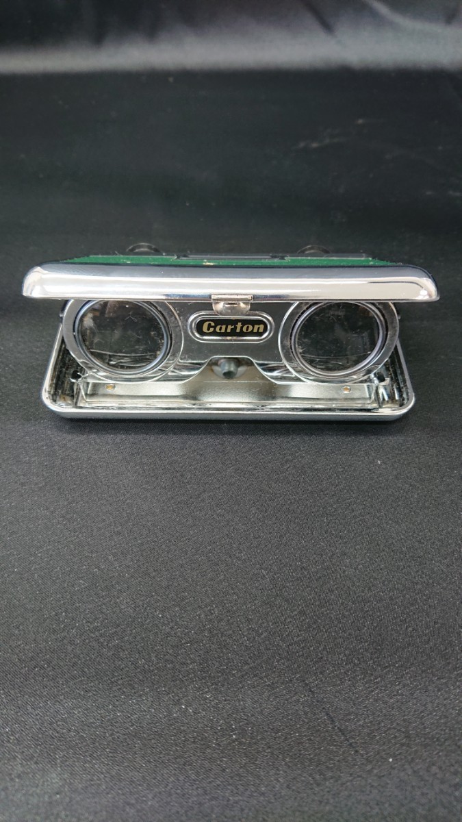 2・双眼鏡 オペラグラス Carton B-720 2.5X 折りたたみ式 昭和レトロ_画像2