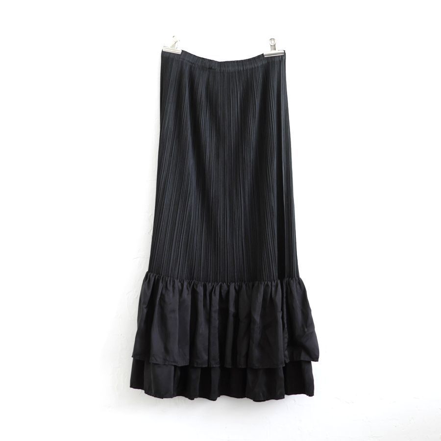*FETE*feto tops skirt pleat setup / black / pleat pulley z/ISSEY MIYAKE/ Issey Miyake 
