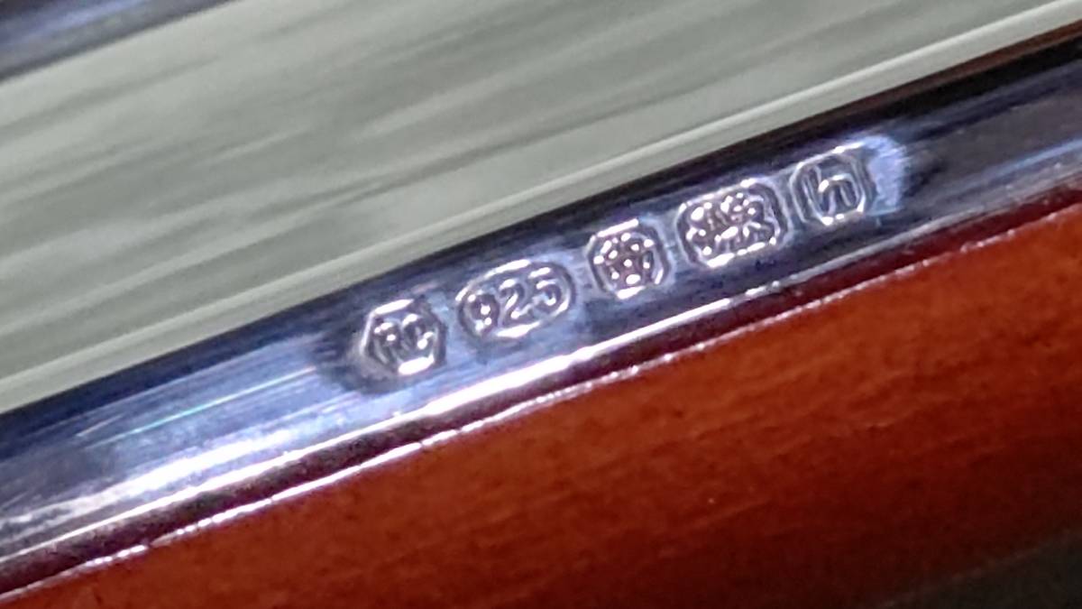 3 英国製 純銀 sterling silver 925 Sheffield 2007年刻印 CARRS LUSTRE SILVER カーズ フォトフレーム（外枠20×15内枠14.5×9.5㎝） 