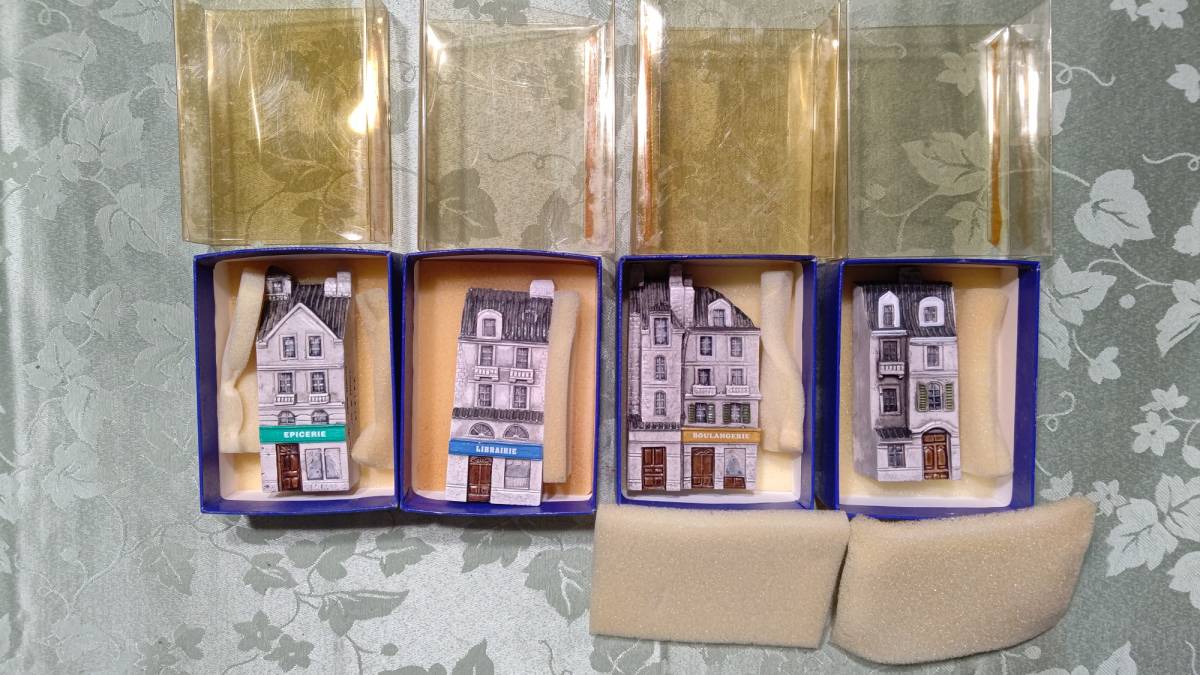 1-2 Vintage France made hand made miniature house J Karl ton J.Carlton Paris 210103~210106 4 point set also boxed ultra rare 