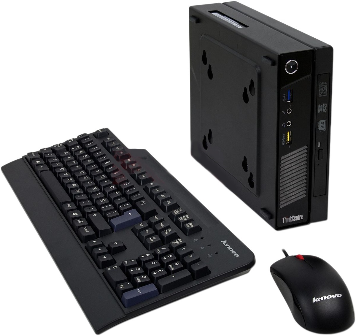 ＜中古超小型パソコンセット＞Lenovo－M53 4GB・新品SSD256GB・Win10・DVD・OFFICE2019・無線LAN・キーボードとマウス・スピーカー