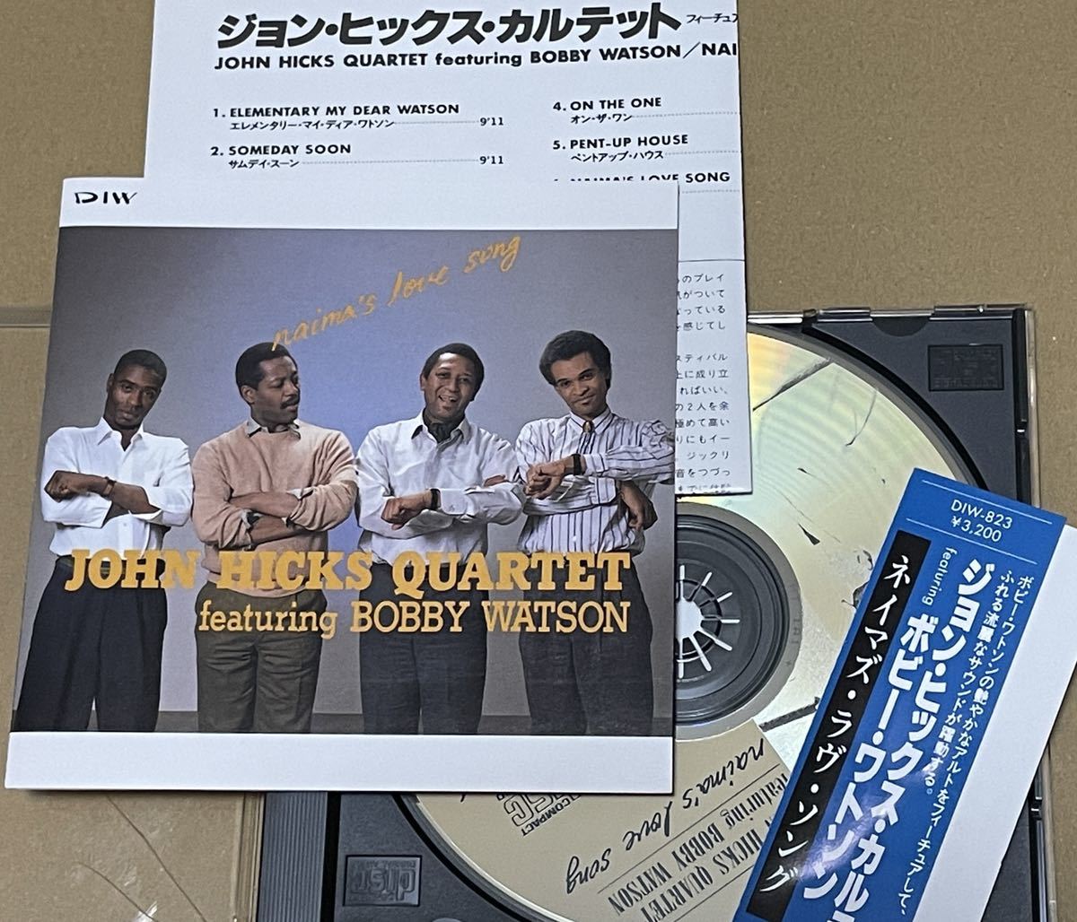 送料込 John Hicks Quartet featuring Bobby Watson - Naima's Love Song 国内盤CD / DIW823_画像1