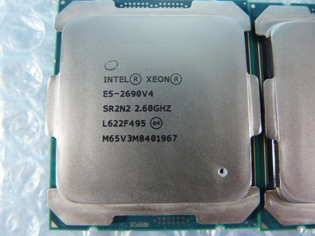 1OTC // 2個セット(同ロット) Xeon E5-2690 V4 2.6GHz SR2N2 Broadwell-EP M0 Socket2011-3(LGA) // SGI(Supermicro) CMN2112-829U-10 取外_画像2