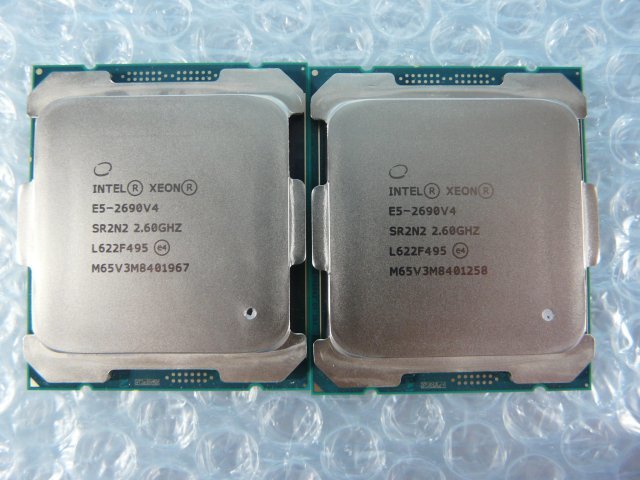 1OTC // 2個セット(同ロット) Xeon E5-2690 V4 2.6GHz SR2N2 Broadwell-EP M0 Socket2011-3(LGA) // SGI(Supermicro) CMN2112-829U-10 取外_画像1