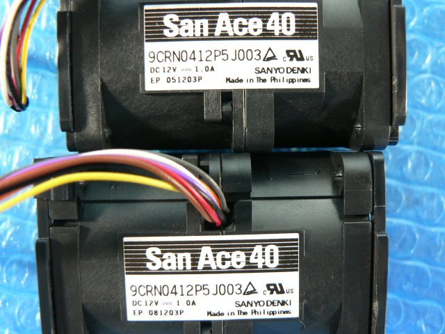 1EIC // SanAce40 9CRN0412P5J003 12V 1.0A 2 piece set /4cm fan / /HITACHI HA8000/RS210-h HM taking out (NEC R120d-1M similarity ) // stock 5