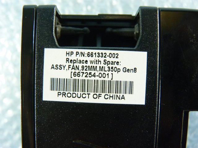 1NOM // HP ProLiant ML350p Gen8. fan PFR0912XHE 12V 4.50A / 661332-002 667254-001 // stock 7