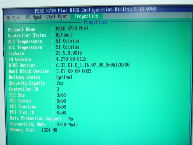 1OGM // Dell PERC H730 Mini 12Gb/s RAID Controller 1GB / 0KMCCD / レイドコントローラー // Dell PowerEdge R630 取外 //在庫1の画像10