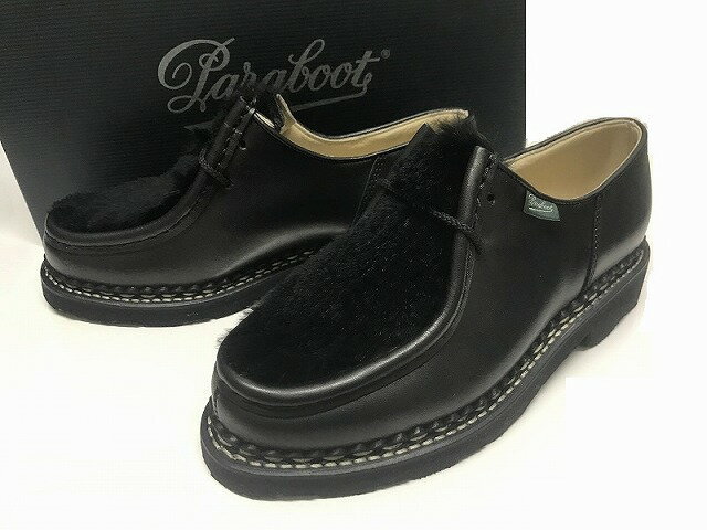 新品■サイズUK 2 (22cm)■PARABOOT/ミカエル/ラパン/MICHAEL LAPIN GRIFF/130473/パラブーツ/NOIRE LIS NOIRブラック/BLACK/黒/レディース_画像1