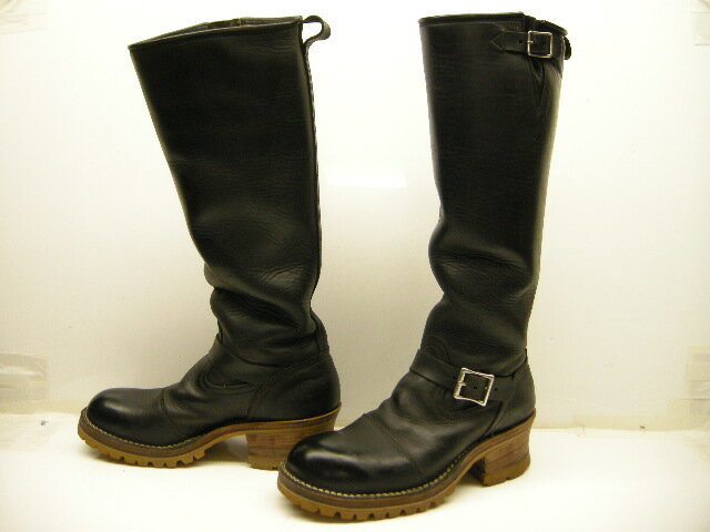  размер 11E(29cm)#USED#NICK\'S BOOTSniks ботинки / custom инженер b-/ черный / чёрный / двойной mid подошва / каблук 6 листов / ho waitsu/WHITE\'S