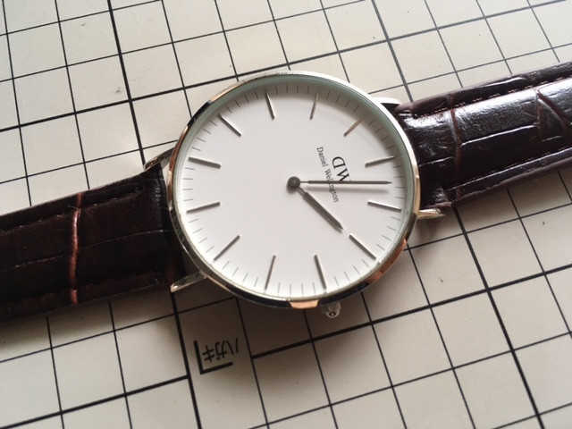 良品 付属品付 Daniel Wellington ダニエルウェリントン C8 41mm シルバー×ホワイト文字盤 クオーツ 腕時計