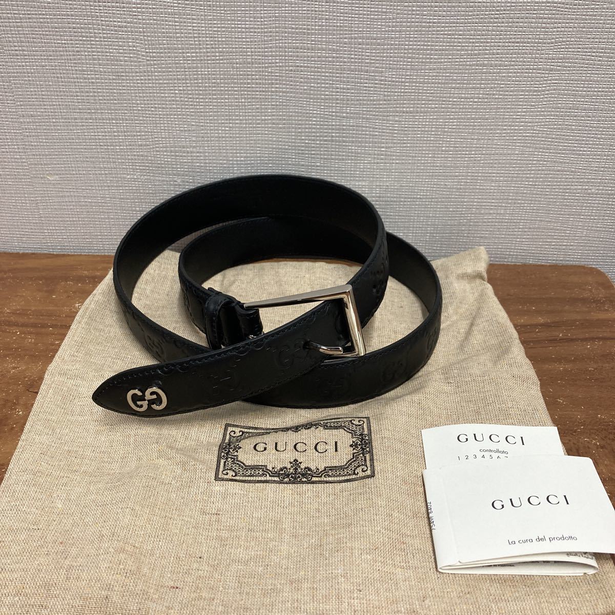 最後 ラスト 新品 未使用 5.5万円 GUCCI グッチ ベルト メンズ