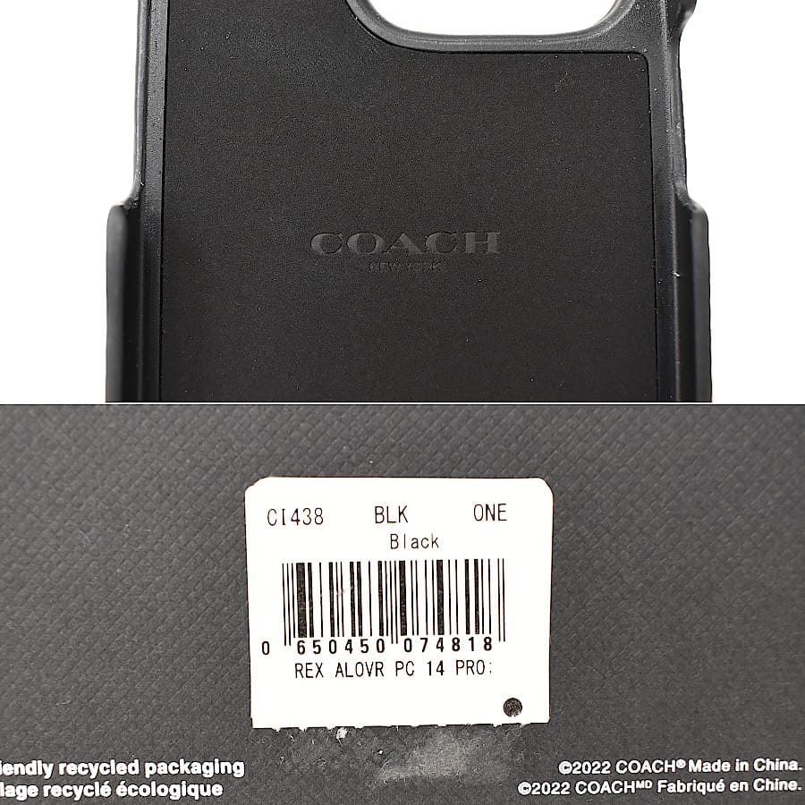 1 point limitation Coach IPHONE 14 PRO case rekisi-CI438 polish do pebble leather black COACH