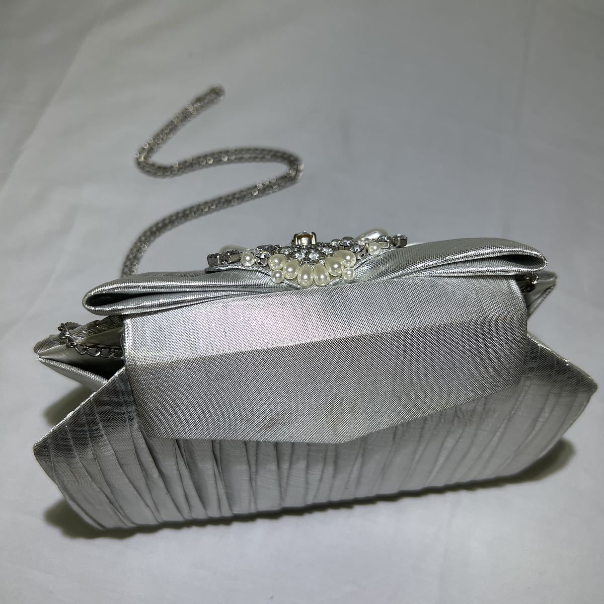  party bag shoulder bag wedding . call lady's bag silver color silver ribbon (09075 average 