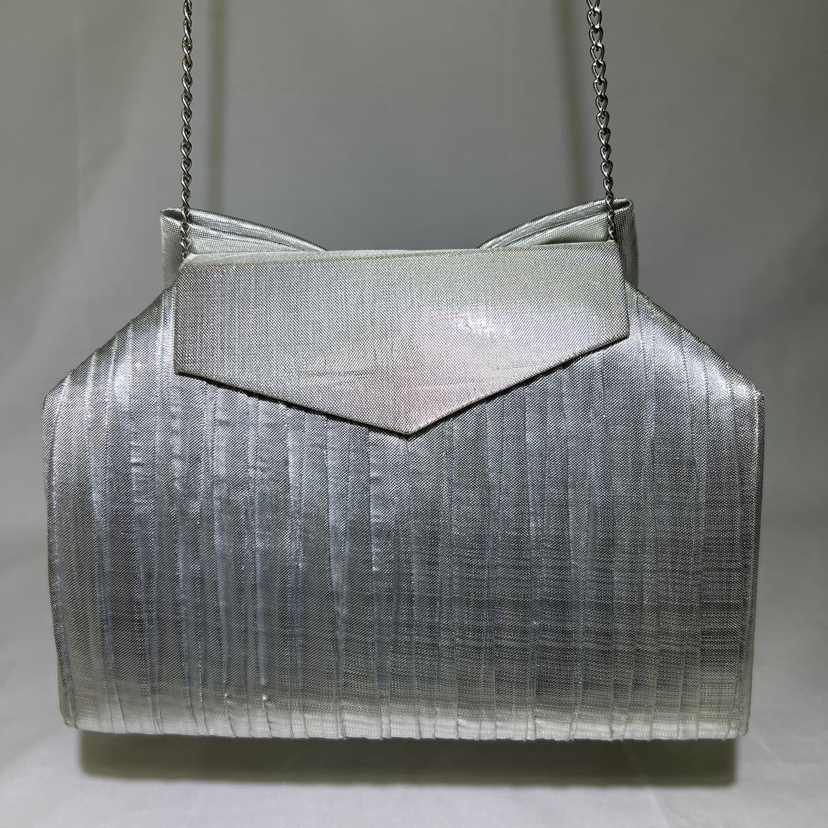  party bag shoulder bag wedding . call lady's bag silver color silver ribbon (09075 average 