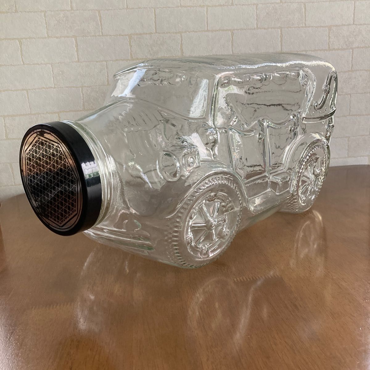 Vintage Glass Jar - Antique Automobile
