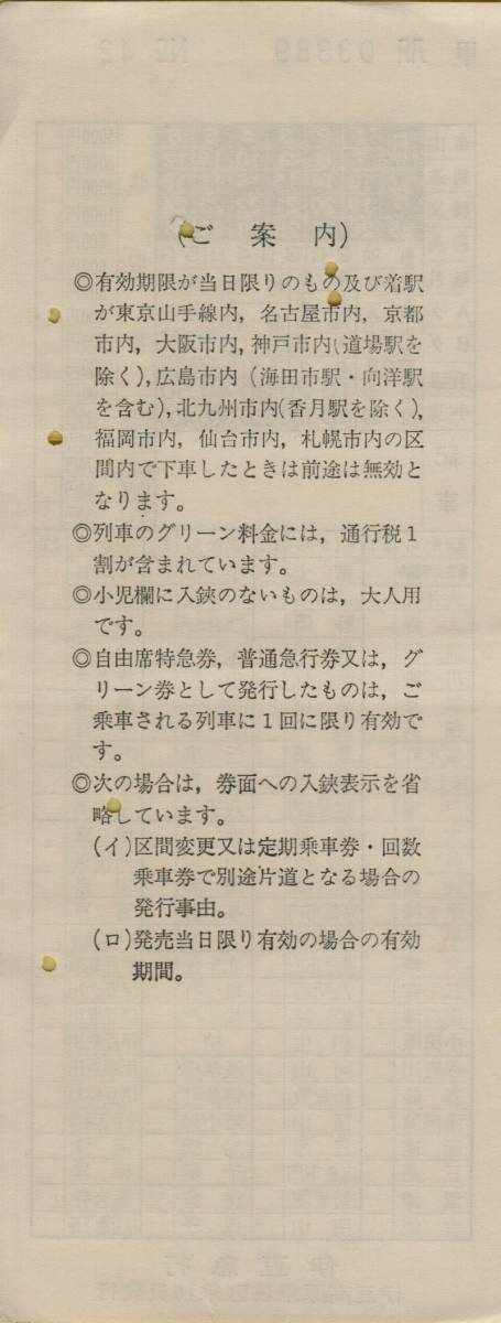 ▲　伊豆急行 【 車内補充券 】 伊豆高原乗務区 乗務員 発行 　( 車内補充券 )_画像2