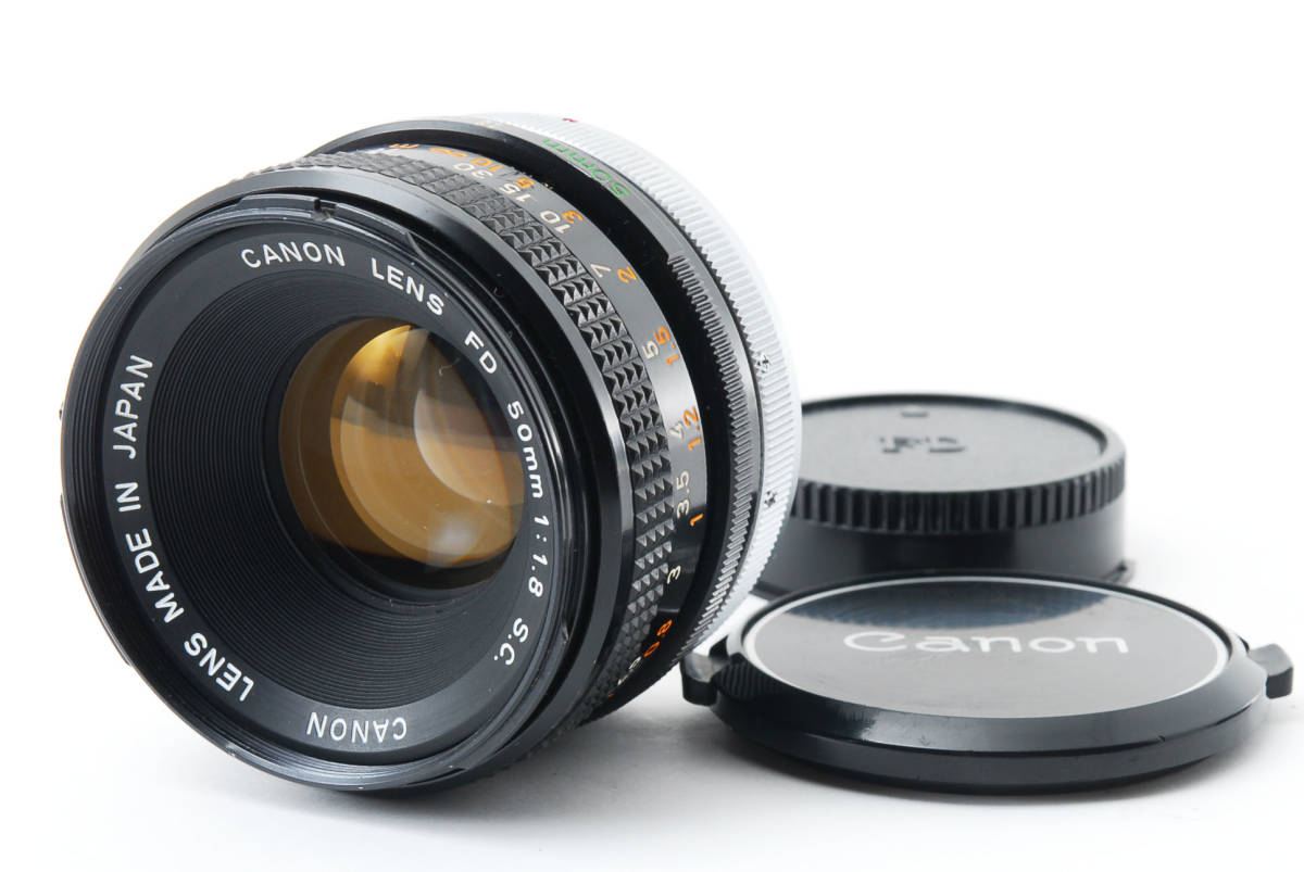 ★ Canon キャノン FD 50mm f/1.8 S.C Manual Focus Standard Lens FD Mount キャップ付 ★ #S021の画像1