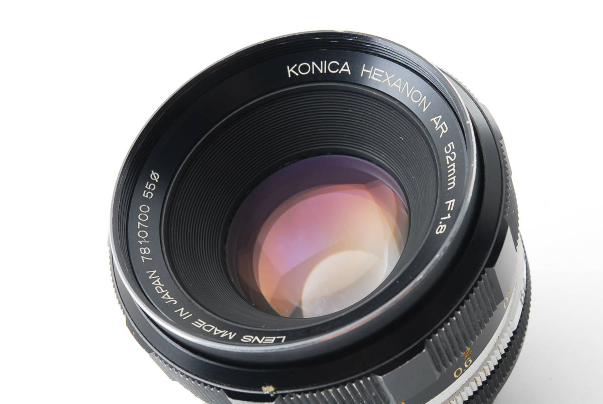 ★ KONICA コニカ Hexanon AR 52㎜ f/1.8 Manual Focus Standard Lens キャップ付 ★ #S034_画像10