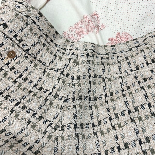 昭和レトロ古着 70s~80s pga ジャガード織りスラックスパンツ 76