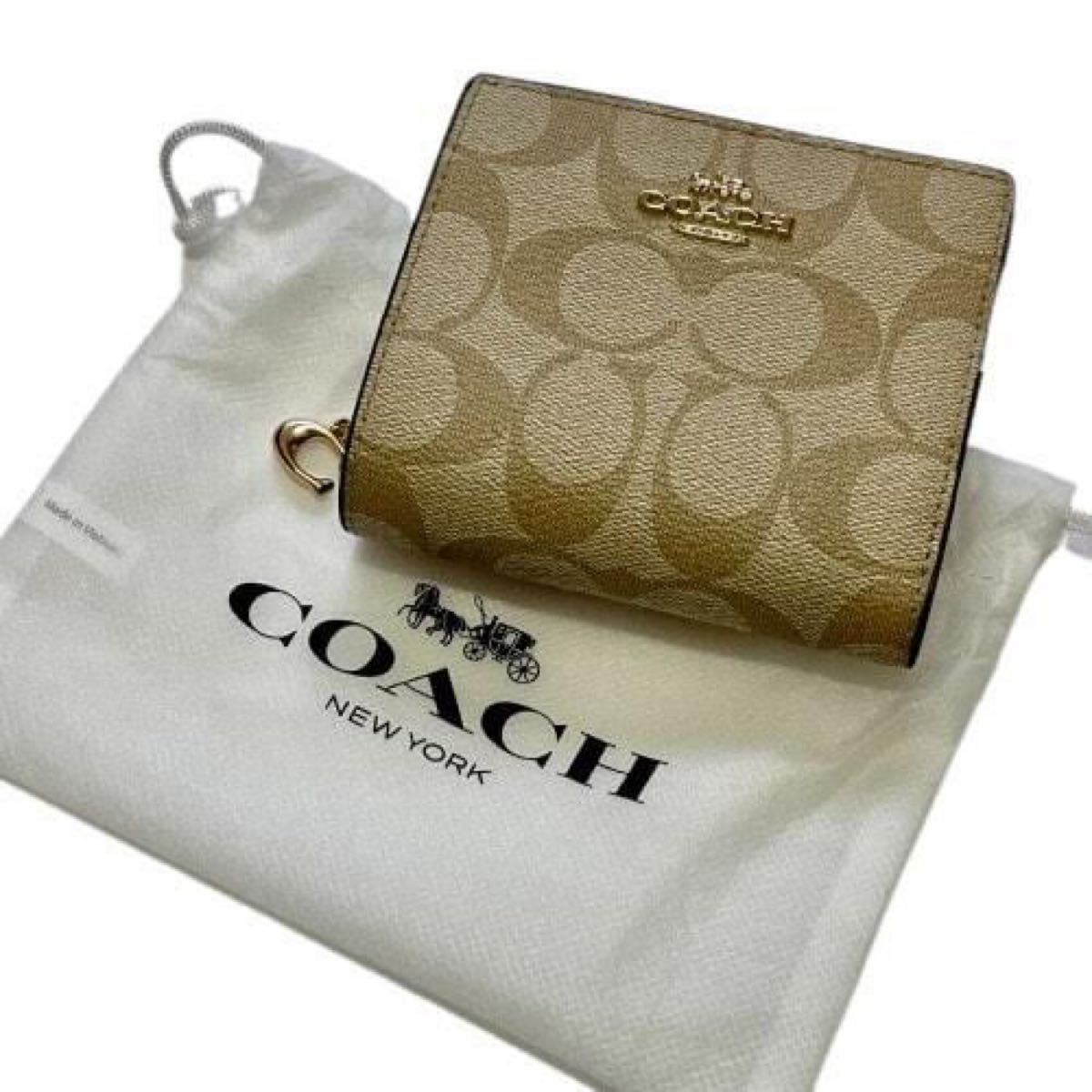 ☆新品未使用☆COACH コーチ ２つ折り財布 ミニウォレット レディース メンズ おしゃれ かわいい コンパクト プレゼント