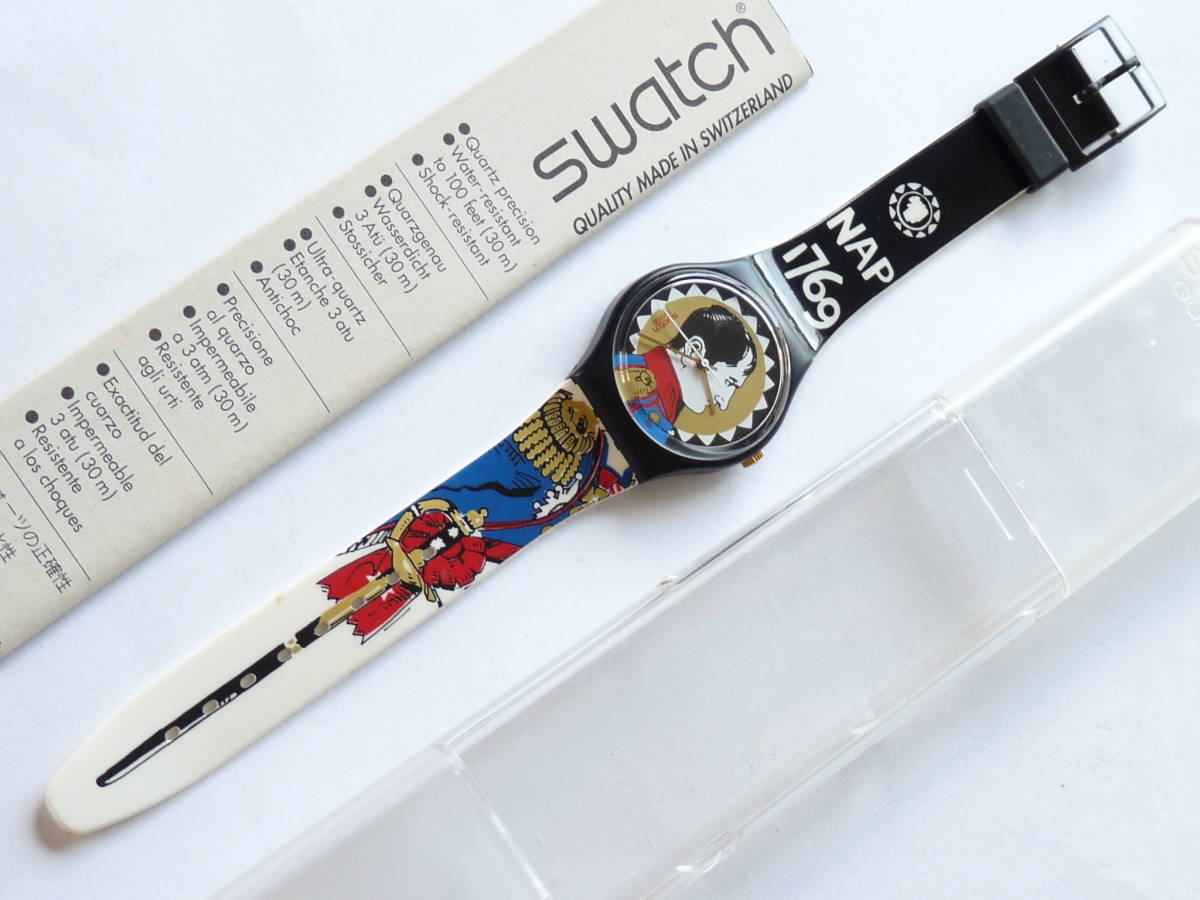 未使用電池交換済 スウォッチ レギュラーモデル Swatch 1994年 ナポレオン2世 AIGLON 品番GB158_画像1