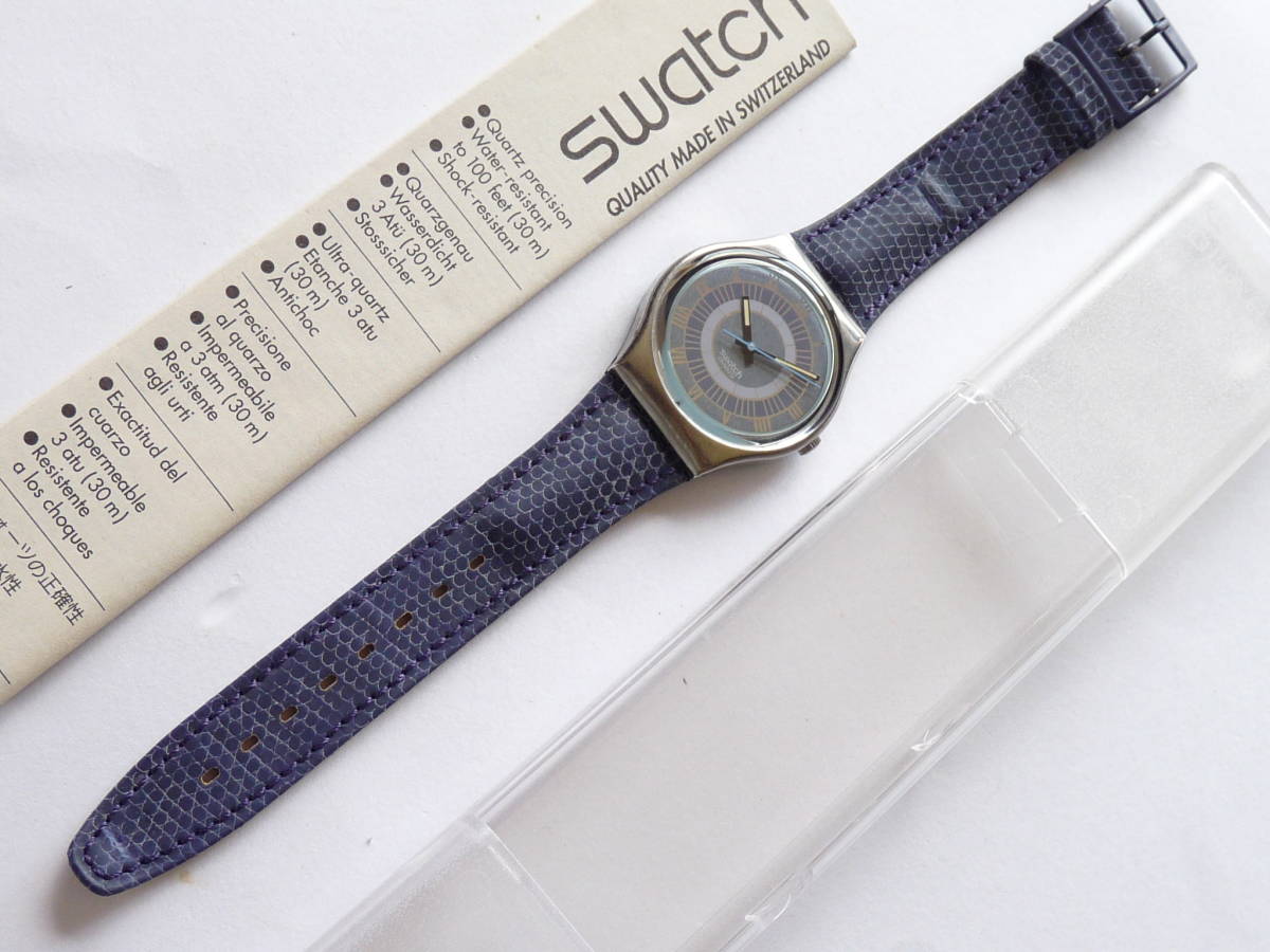 珍品金属ケース 未使用電池交換済 スウォッチ レギュラーモデル Swatch 1992年 Alexander 品番GX123の画像5