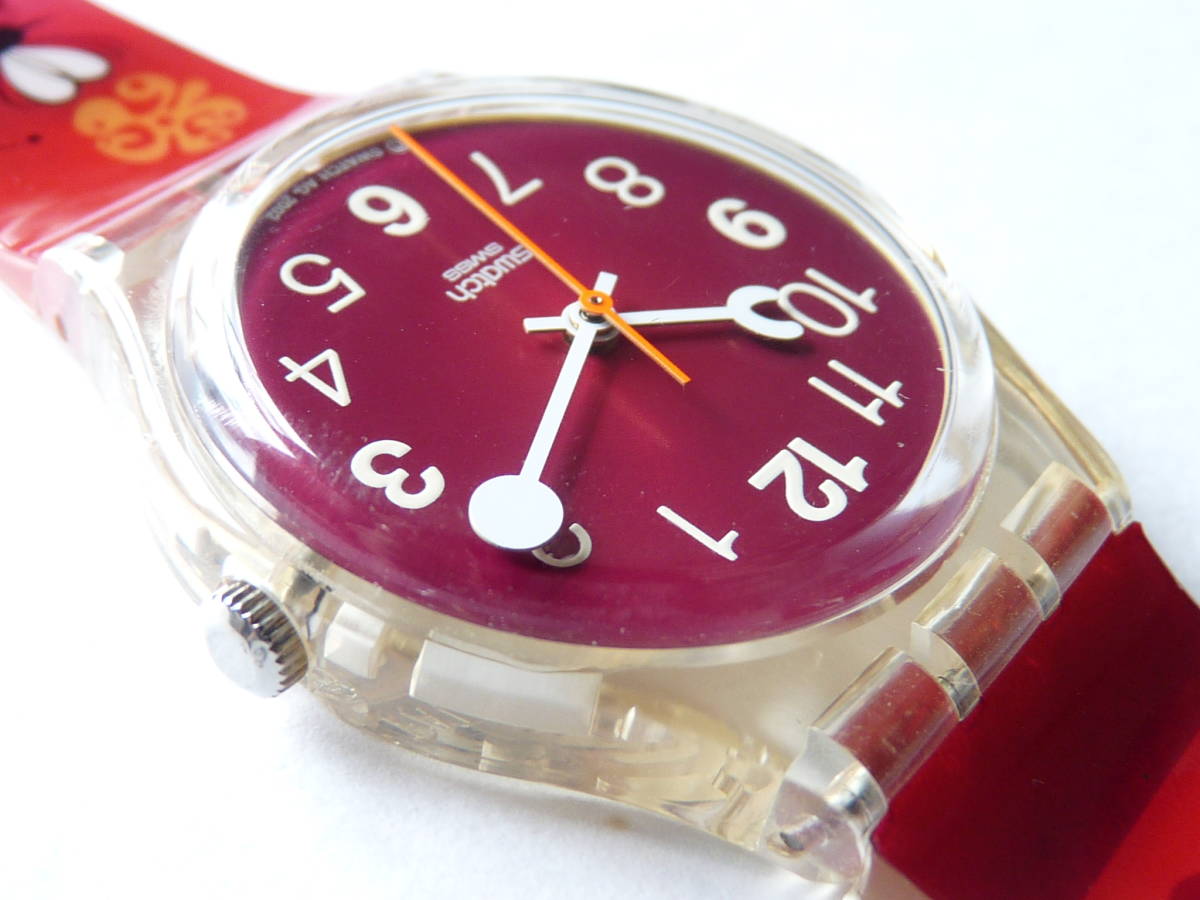 未使用電池交換済 スウォッチ レギュラーモデル Swatch 2003年 BUZZIN' AROUND 品番GE100_画像5