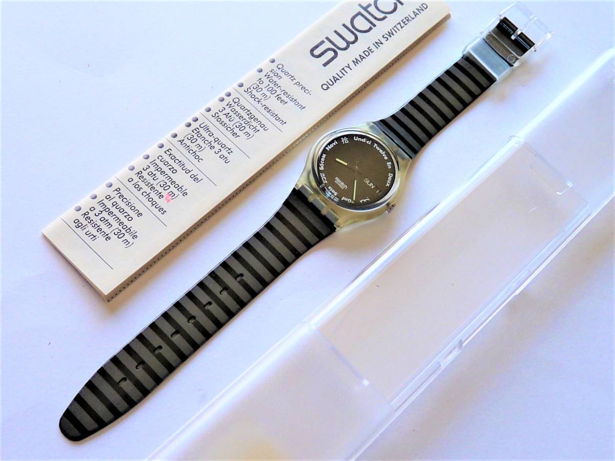 未使用電池交換済 スウォッチ レギュラーモデル Swatch 1992年 GUTENBERG 品番GK703_画像1