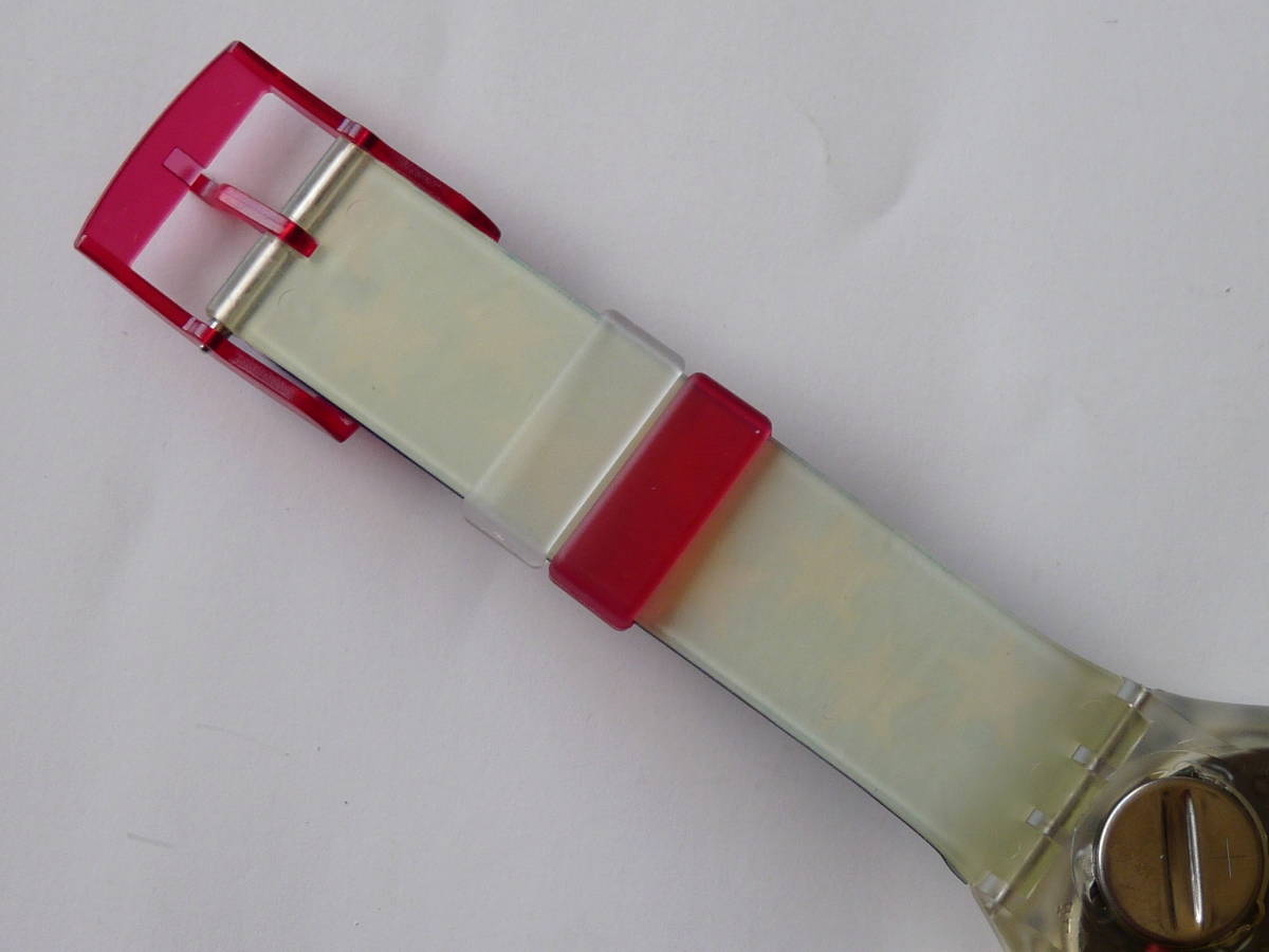  unused battery replaced Swatch Swatch Aquachrono 1995 year of model medium size AMERICAN DREAM product number SEK103
