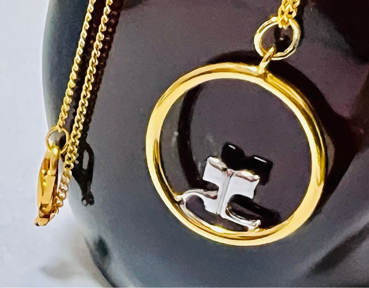 Courreges クレージュ ヴィンテージ ゴールドサークル inクレージュロゴマークネックレス