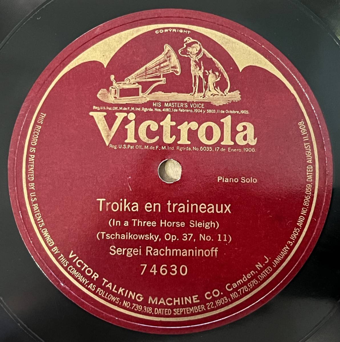 SERGEI RACHMAN INOFF VICTROLA Troika en Traineaux