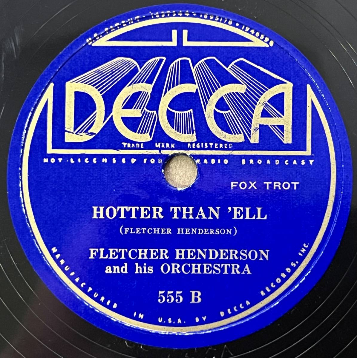 FLETCHER HENDERSON AND HIS ORCH. DECCA Hotter Than ‘Ell HOT!