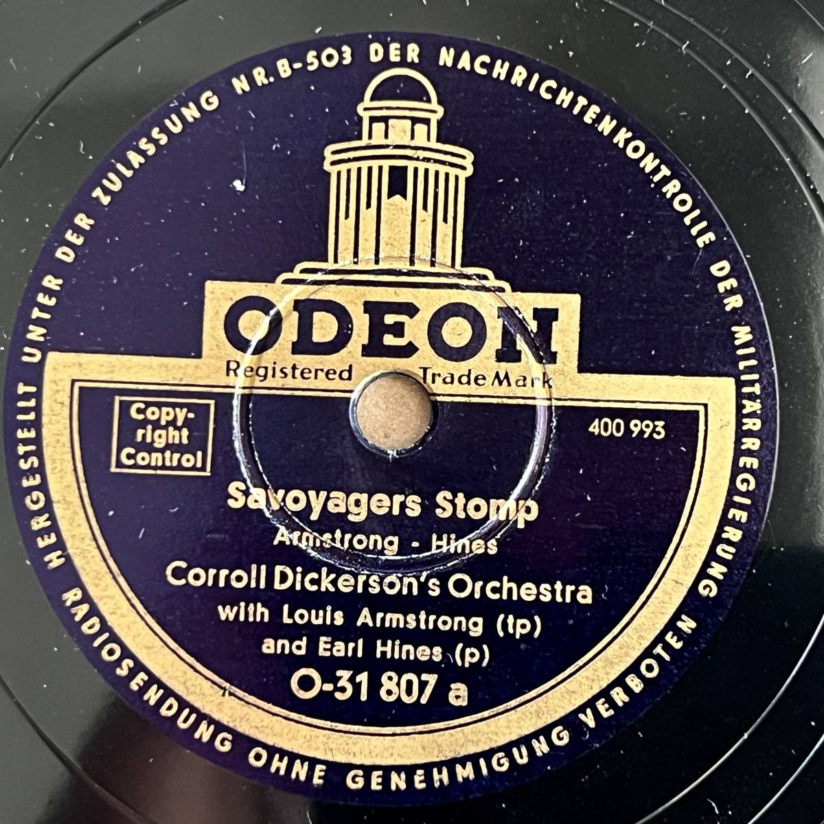 ジャズ CARROLL DICKERSON'S ORCH. w LOUIS ARMSTRONG ODEON(GERMAN) Savoyagers Stomp