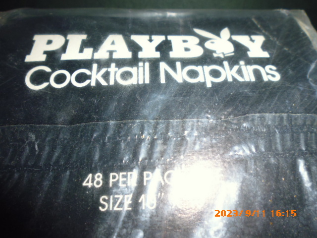 Playboy Play Boy 1970 period American Playboy Club paper napkins super rare article 