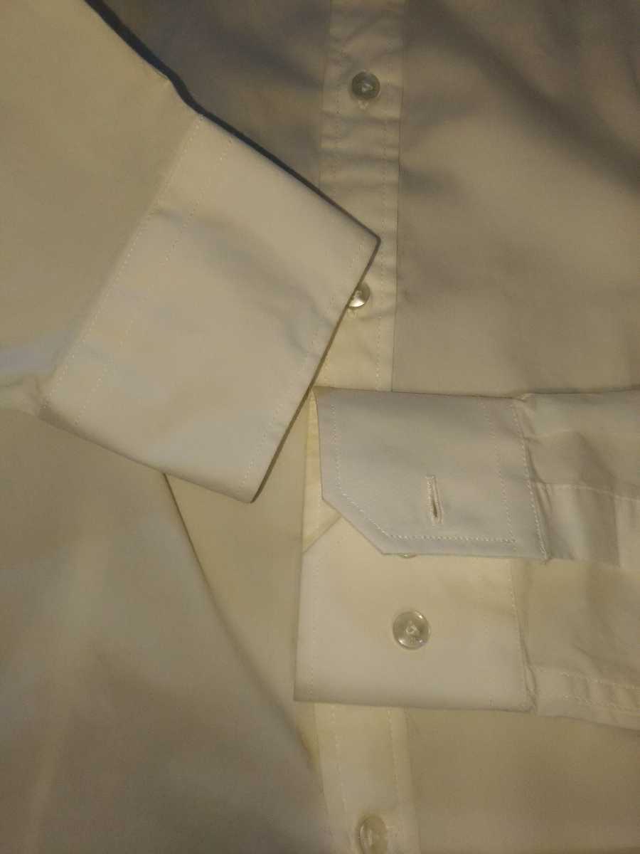 ジースターロウ　GSTARROW　コットンストレッチ　長袖ドレスシャツ　ワイシャツ　メンズ　ロゴ刺繍　白　Ｍサイズ　正規品_画像3