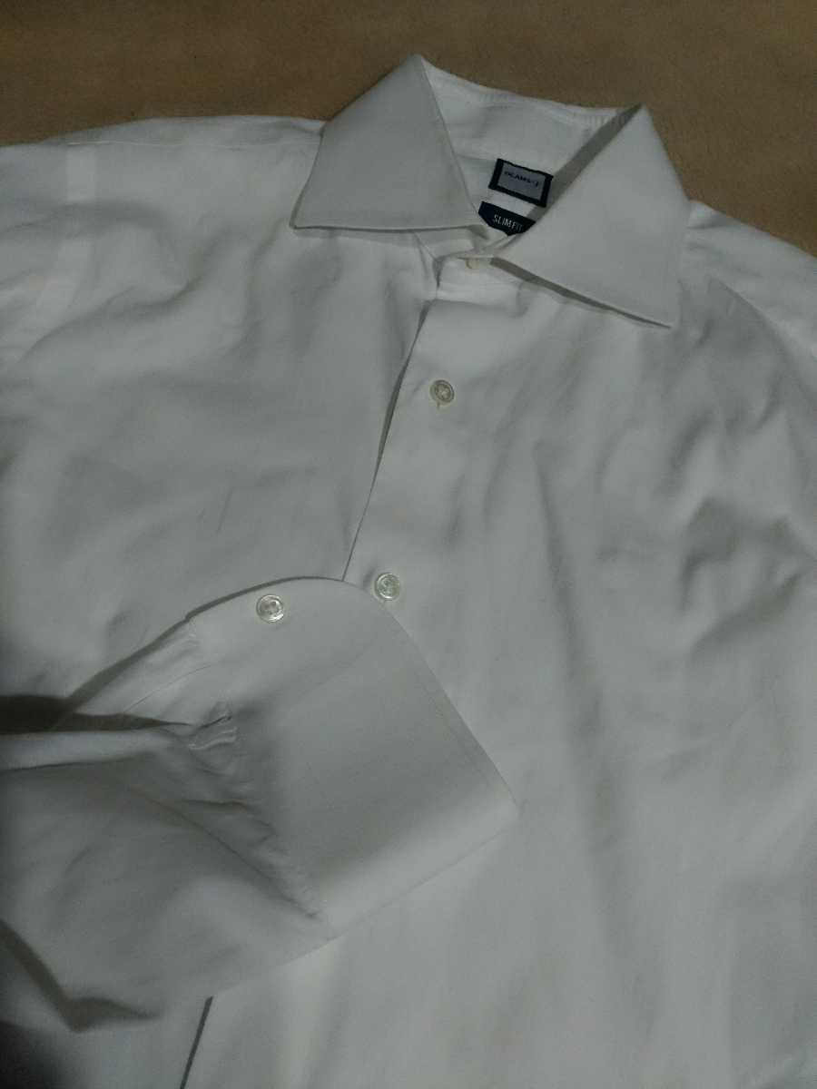 BEAMS F Beams ef рубашка с длинным рукавом сорочка рубашка мужской широкий цвет тонкий Fit Size 14 1/2-37 белый сделано в Японии 