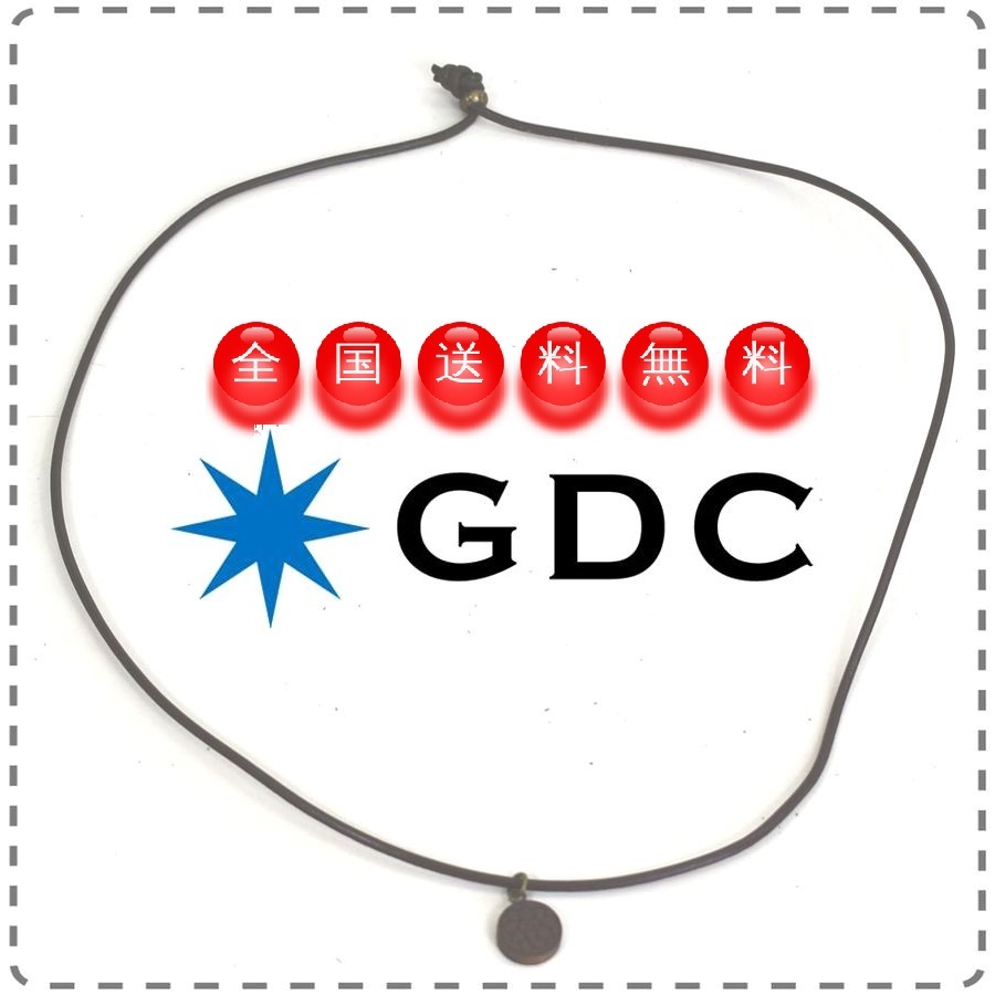 GDC ジーディーシー ロータスウッドネックレス ブラウン 茶 ペンダント アクセサリー ロゴ メンズ レディース 送料無料の画像1
