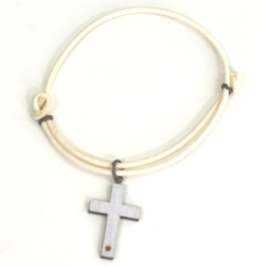 GDCji-ti-si- Cross leather bracele white 10 character . code bracele accessory men's lady's free shipping 