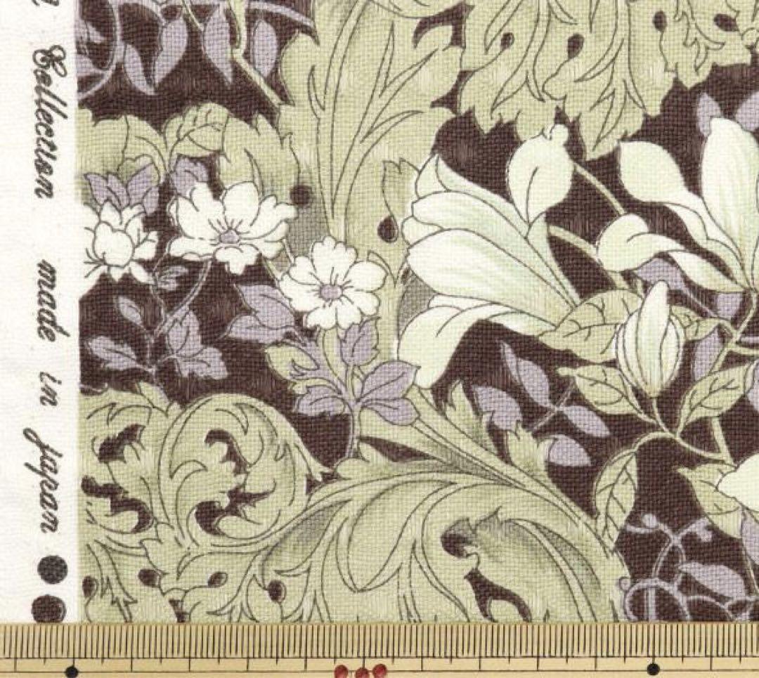 【生地】ダイヤドビー 花柄 シロハナ・マンセルコレクション110×50cm_画像2
